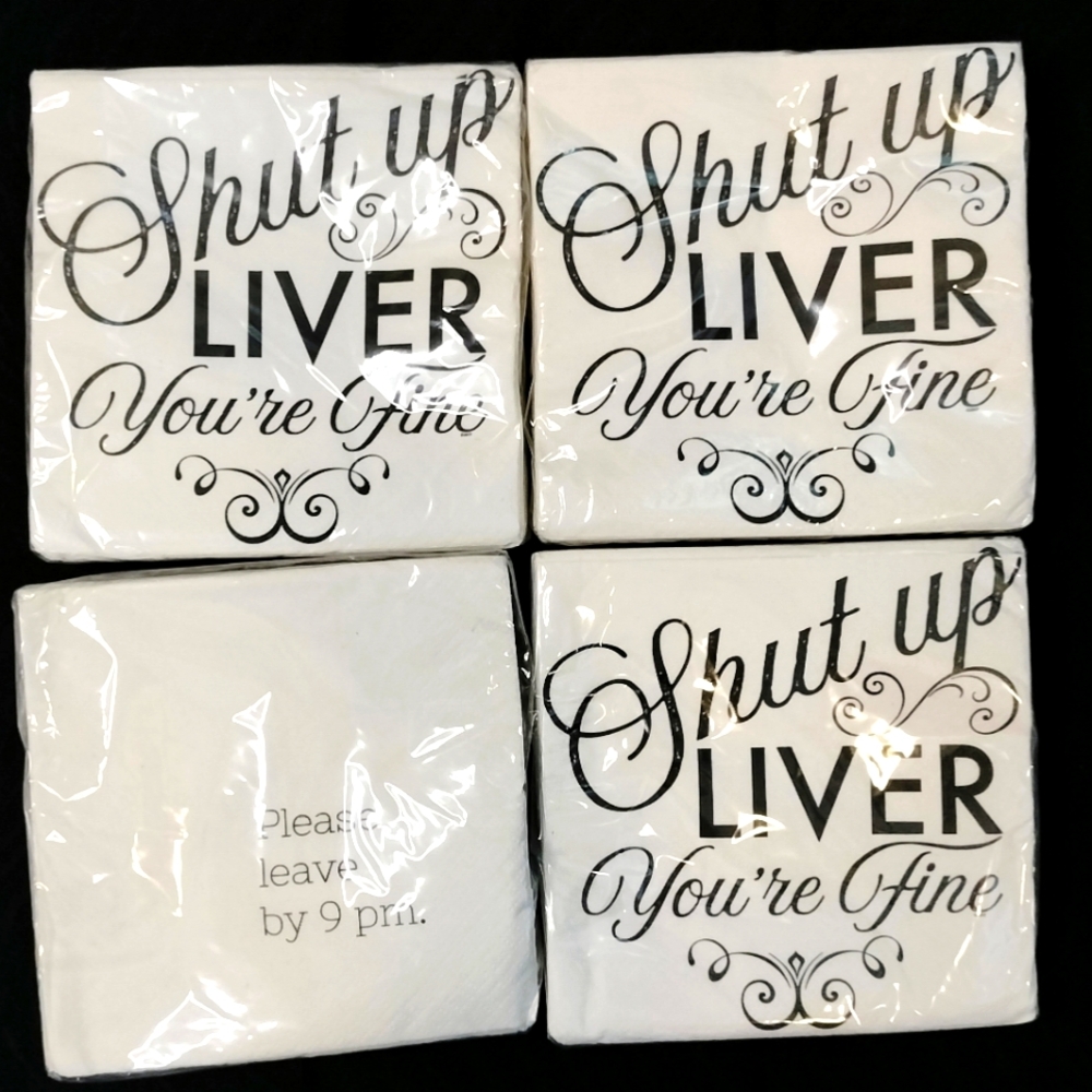 4 pc Cocktail Napkin Bundle, Unique and Funny Gifts